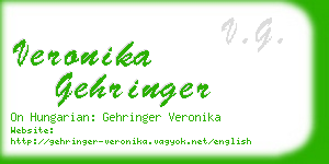 veronika gehringer business card